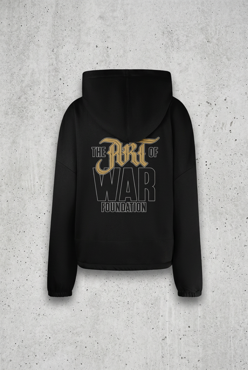 Black hoodie back with concrete background