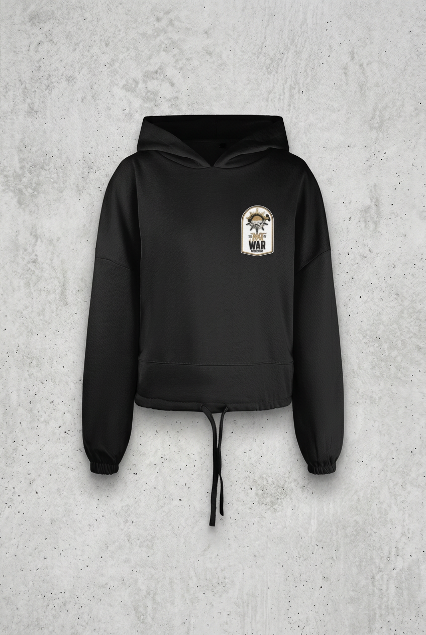Black hoodie front with concrete background