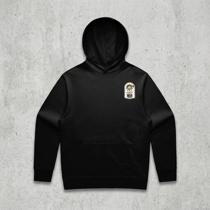Black hoodie on concrete