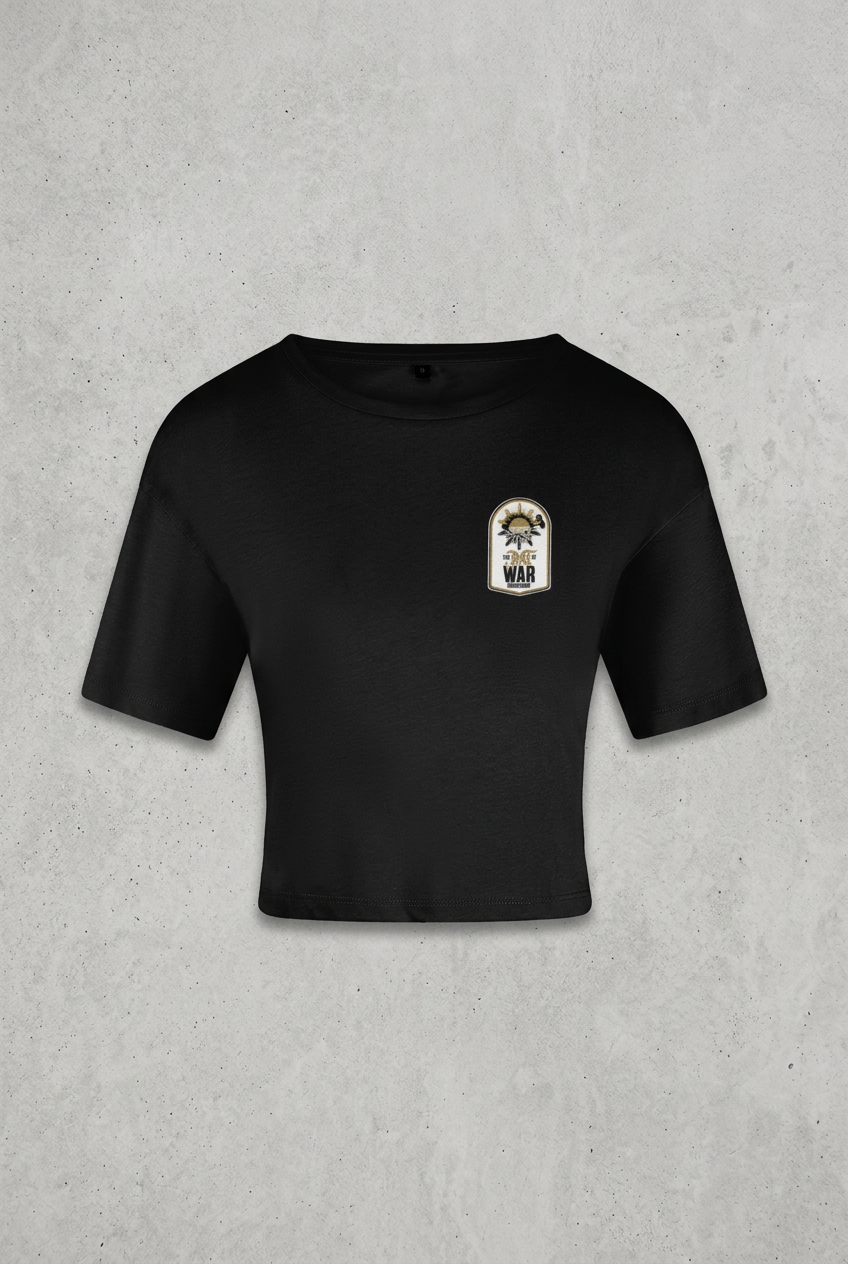 Black tee front with concrete background