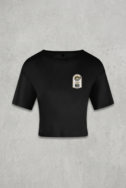 Black tee front with concrete background