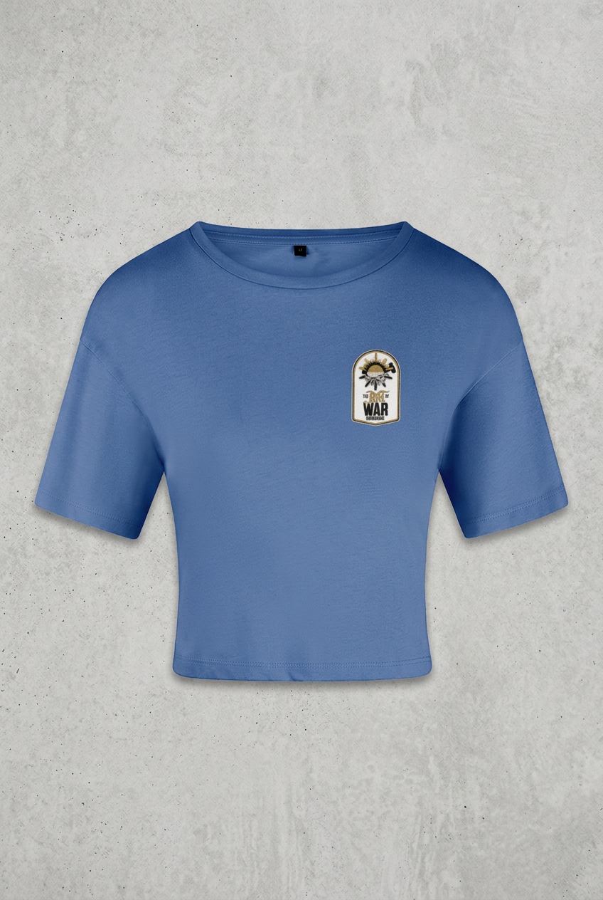 Blue tee with concrete background