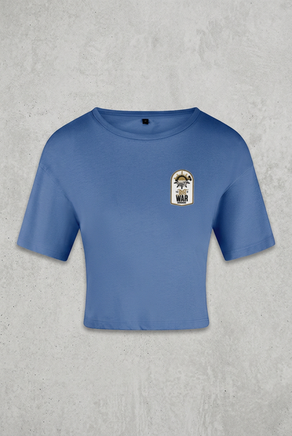 Blue tee with concrete background