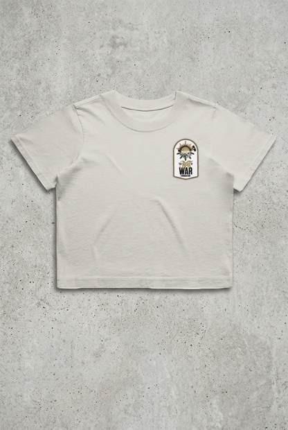 Bone tee front with concrete background