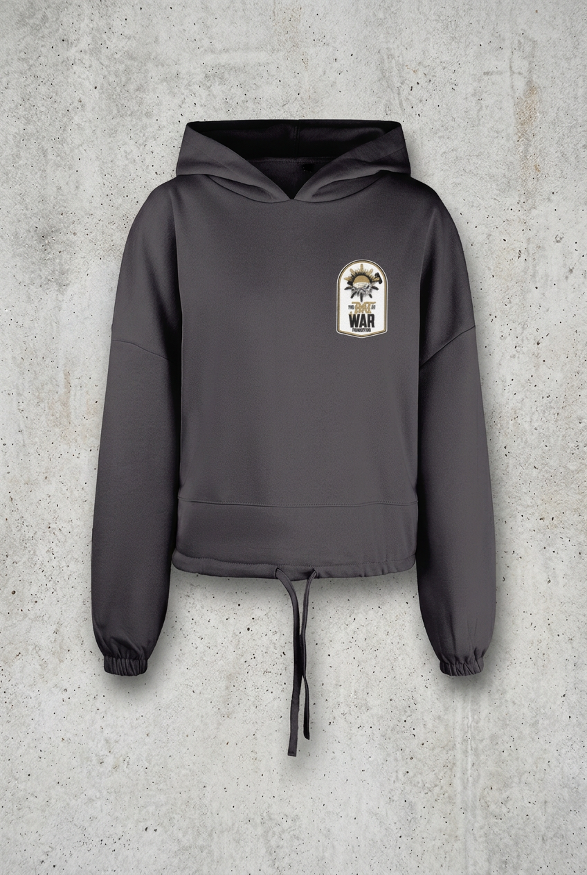 Charcoal hoodie with concrete background