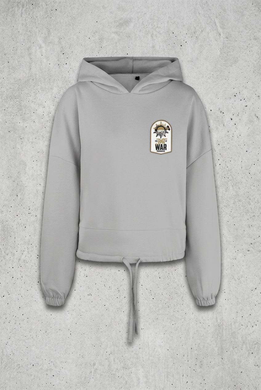Grey hoodie with concrete background