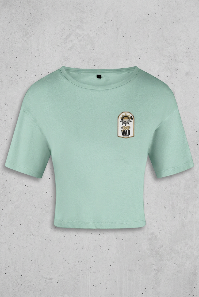Mint tee with concrete background