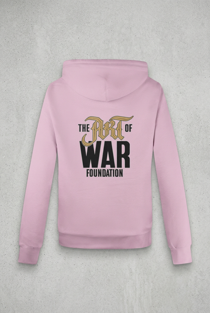 Pink hoodie back with concrete background