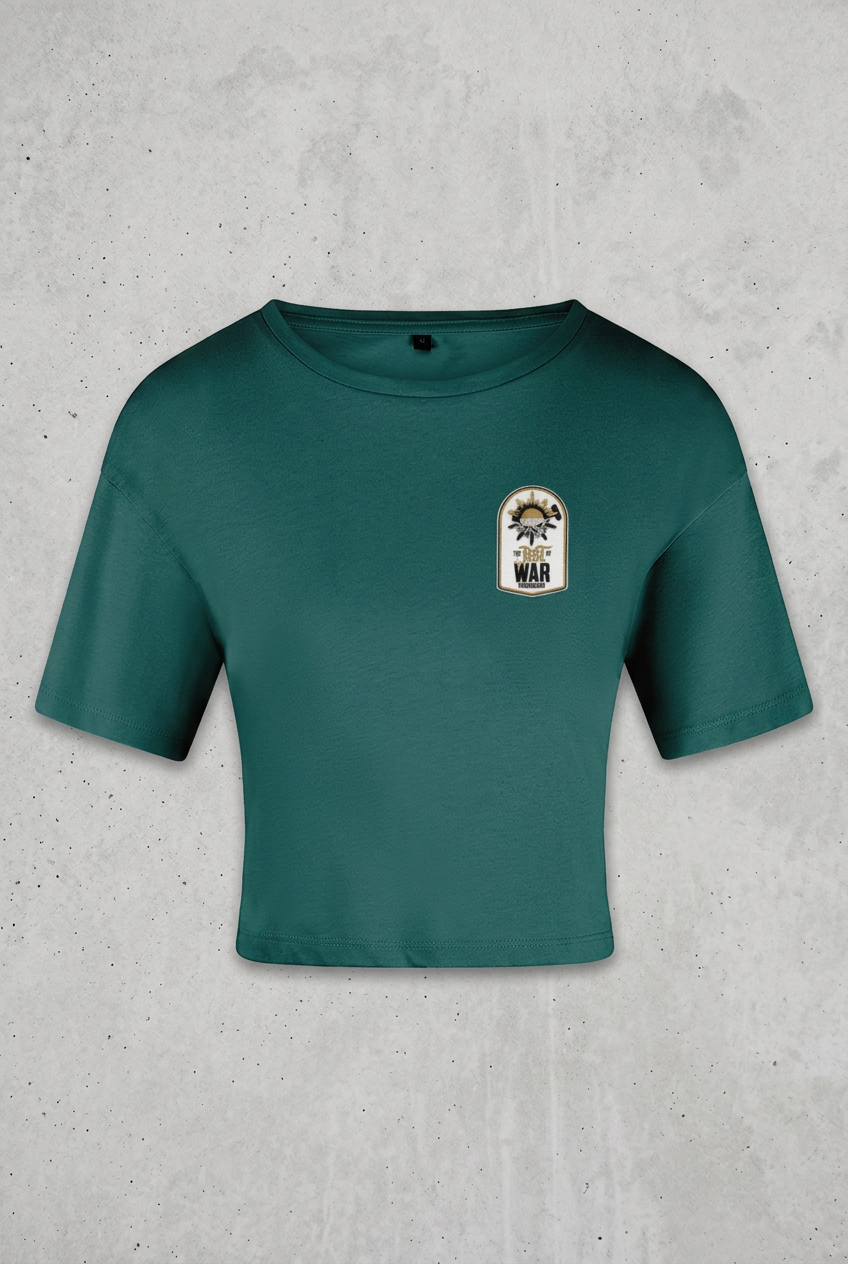 Teal tee with concrete background