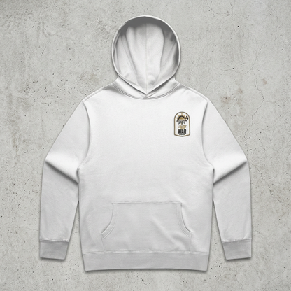 White hoodie on concrete