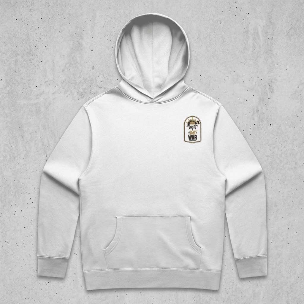 White hoodie with concrete background